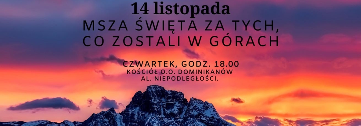Msza Święta za tych, co zostali w górach